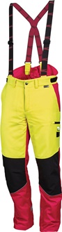 Forstschutzhose Komfort Gr.58 neongelb/rot