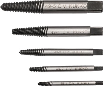 Schraubenausdrehersatz 49-A M3-M18 5-tlg.Nenn-Gr.1,2,3,4,5 KUKKO