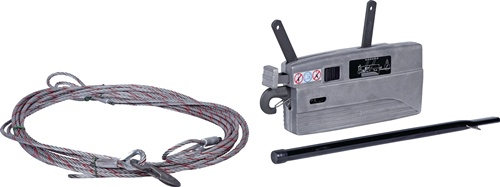 Mini-Seilzug Trgf.500kg Seil-D.6,5mm Seillänge 10m Gussgehäuse m.Hebelrohr - 1