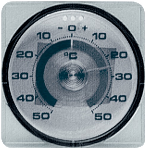 Fensterthermometer Messber.-50 b.50GradC T.17mm Ku. - 1