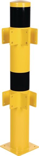 Eckpfosten 90° H1200xØ159mm STA gelb/schwarz f.den Außenber.