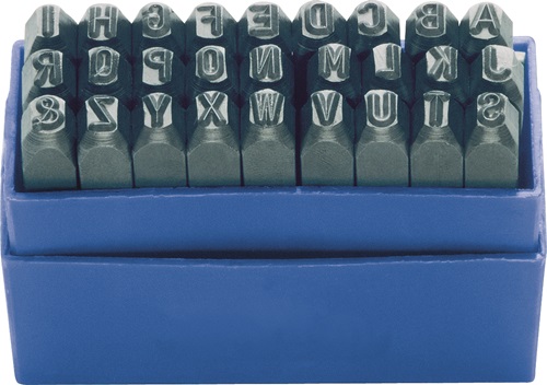 Schlagbuchstabensatz 329 27-tlg.Großbuchstaben A-Z in Ku.-Box - 1
