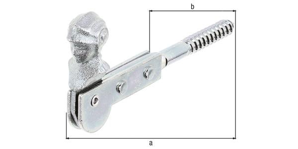 Fensterladenfeststeller L.129mm STA galv.verz.d.pass.o.Anschlag GAH - Fensterladenfeststeller L.129mm STA galv.verz.d.pass.o.Anschlag GAH - 3