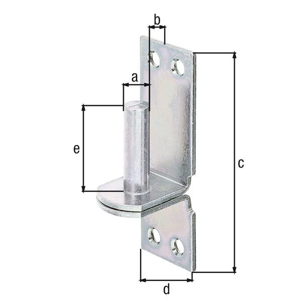 Kloben DI auf Platte 13x11mm galv.verzinkt,dickschichtpassiviert GAH - 3
