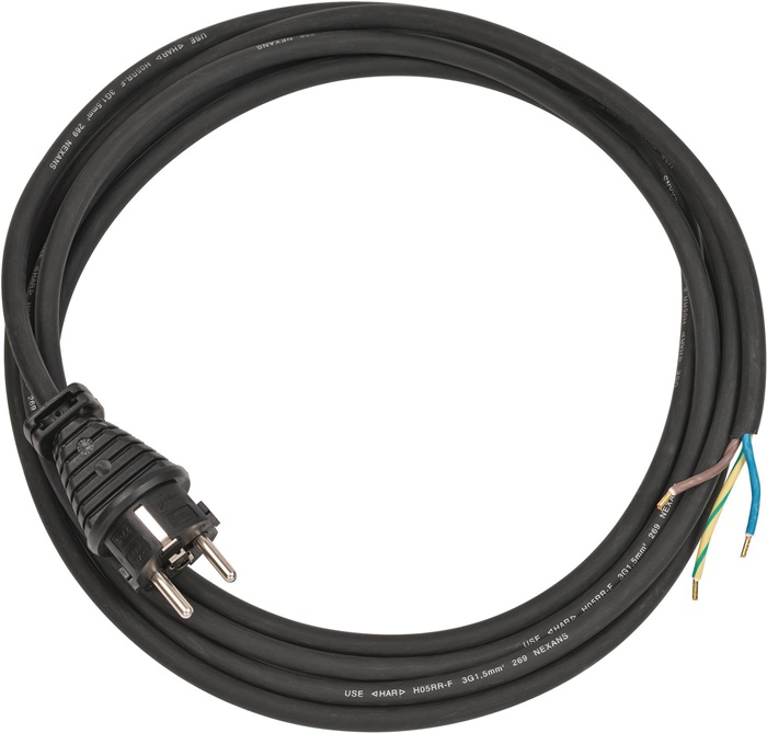 Anschlusskabel H05RR-F 3G1,5 Kabel-L.3m Gummi schwarz Brennenstuhl - 1