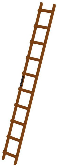 Dachdeckerleiter HO Sprossen 10 Leiterlänge 2800mm äußere B.350mm MUNK - 1