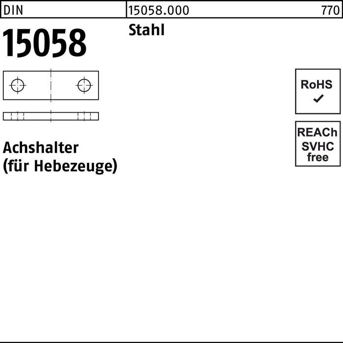 Achshalter DIN 15058 20x 5 Stahl 50 Stück