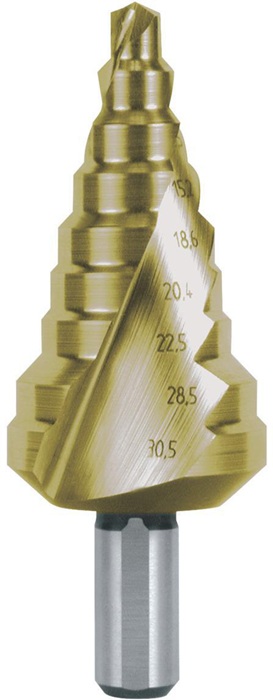 Foret étagé  Plage de perçage 6-30,5 mm - RUKO