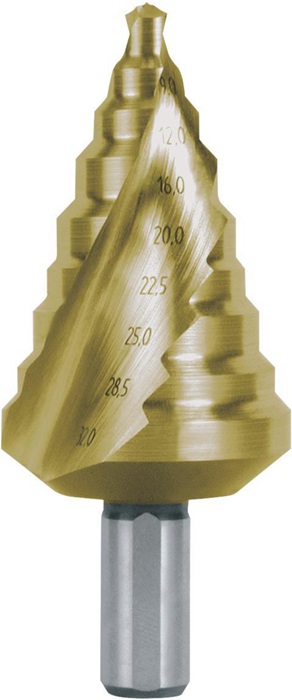 Foret étagé  Plage de perçage 6-32 mm - RUKO