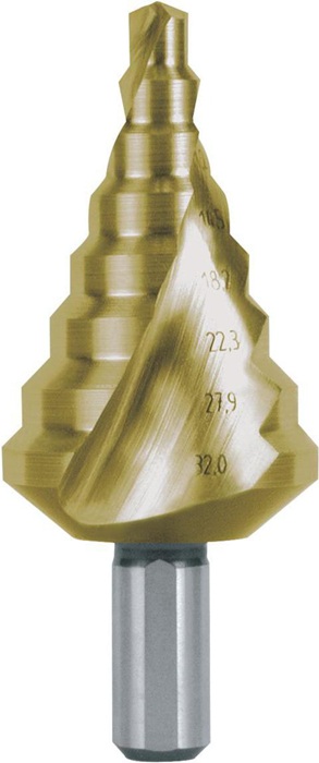 Foret étagé  Plage de perçage 6-32 mm - RUKO