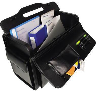 Soennecken Pilotenkoffer Leipzig 5174 Leder mit rollen schwarz - 3