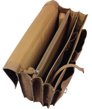 Pride & Soul Aktentasche EARL 47132 42x34x17cm Echtleder braun - 1