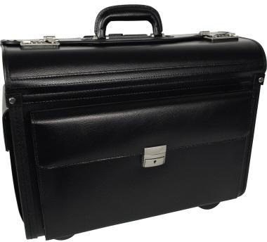 Soennecken Pilotenkoffer Leipzig 5174 Leder mit rollen schwarz - 1