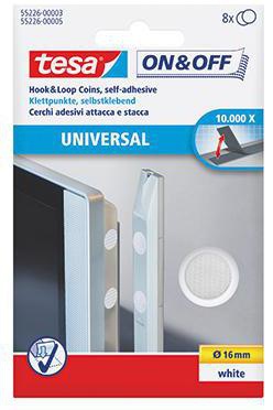 tesa Klettpunkte On & Off 55226-00003 weiß 8 St./Pack.