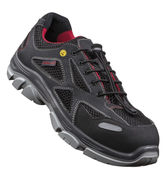 Chaussure de sécurité THILO LOW pointure 40 noire/rouge - STABILUS
