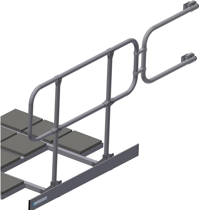 Dachgeländer B.1265mm L.2200mm m.Verbinder ZARGES - 1