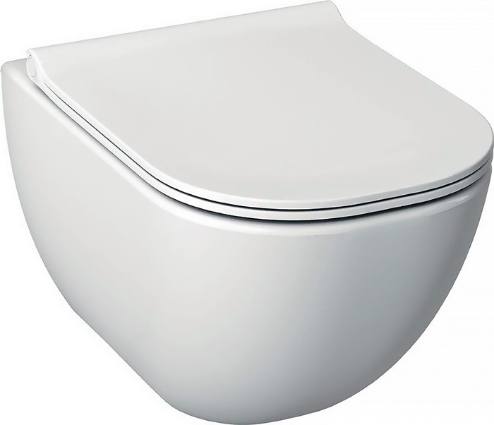 delphis unic Wand-Tiefspül-WC spülrandl o WCS m Befest 53x36cm we dC
