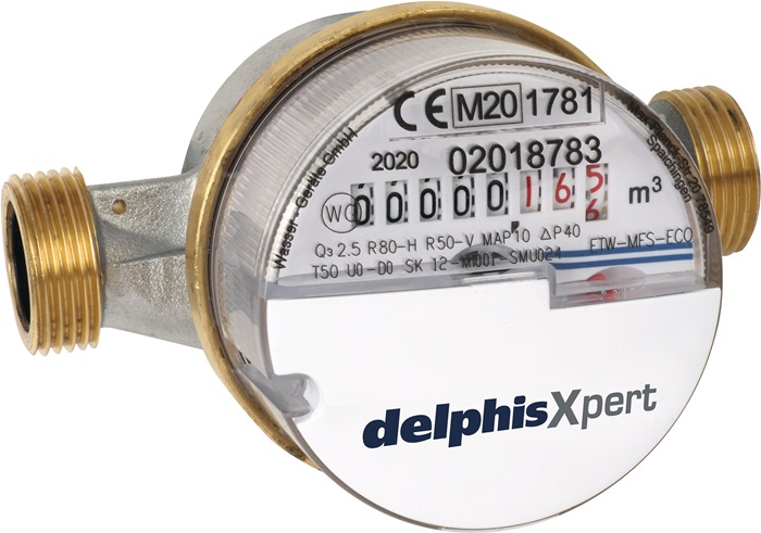 delphisXpert Wohnungswasserzähler ho/ver DN 15 1/2Zx8cm 50 GrC Q3 2,5