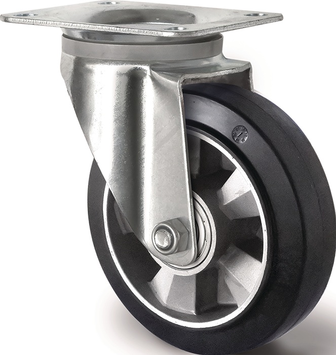 Roulette pivotante de charge lourde TECWERK ø roue 125 mm capacité de charge 300 kg