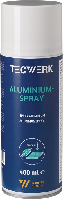 Spray aluminium TECWERK jusqu’à +300 degr. C (brièvement)