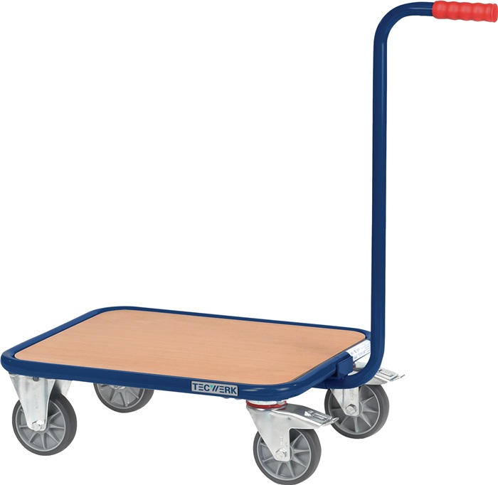 Rouleur à poignées TECWERK L. 600 x l. 500 mm, plateforme mat. bois