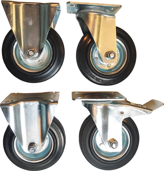 Jeu de roulettes TECWERK 4 pièces