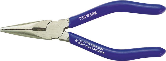 Pince à becs plats, ronds TECWERK longueur 145 mm plat/rond droit