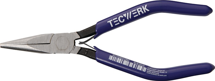 Pince pointue pour l'électronique TECWERK longueur totale 130 mm