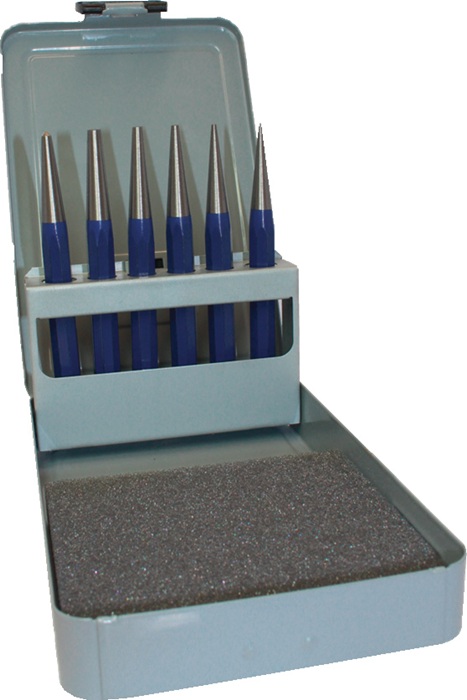 Jeu de chasse-pointes TECWERK 6 pièces 1-2-3-4-5 +D. pointeau 4 mm