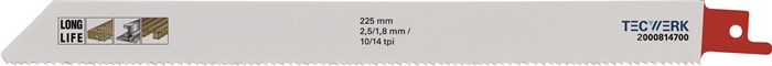 Lame de scie sabre TECWERK longueur 225 mm largeur 19 mm
