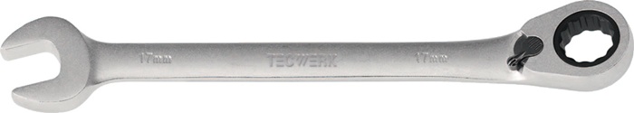 Clé mixte à cliquet TECWERK ouv. de clé 24 mm L. 325 mm