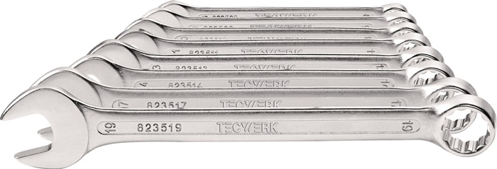 Jeu de clés mixtes TECWERK 9 pièces ouverture de clé 10-32 mm