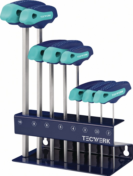Jeu de clés mâles TECWERK 8 pièces SW 2-10
