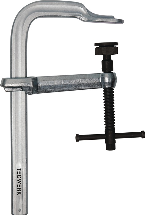 Serre-joints forgé haute performance TECWERK envergure 250 mm col de cygne 140 mm