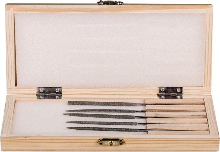 Jeu de limes aiguilles diamantées TECWERK longueur 140 mm 5 pièces