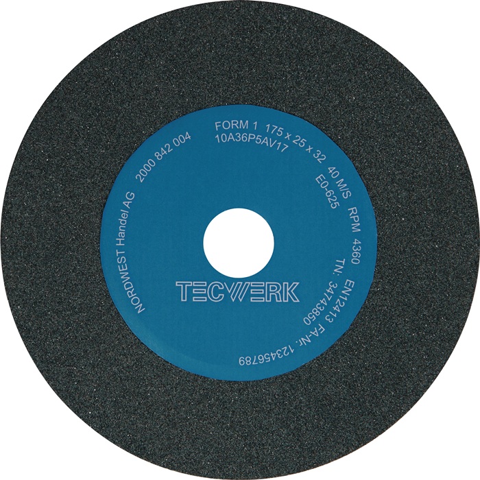 Disque pour tourets à meuler TECWERK D.175xl25x32mm 36