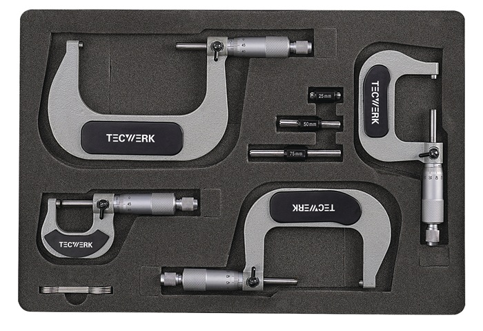 Jeu de micromètres d'extérieur TECWERK 0-100 mm
