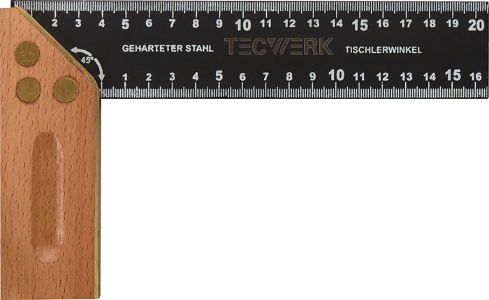 Équerre de menuisier TECWERK longueur du poteau 200 mm