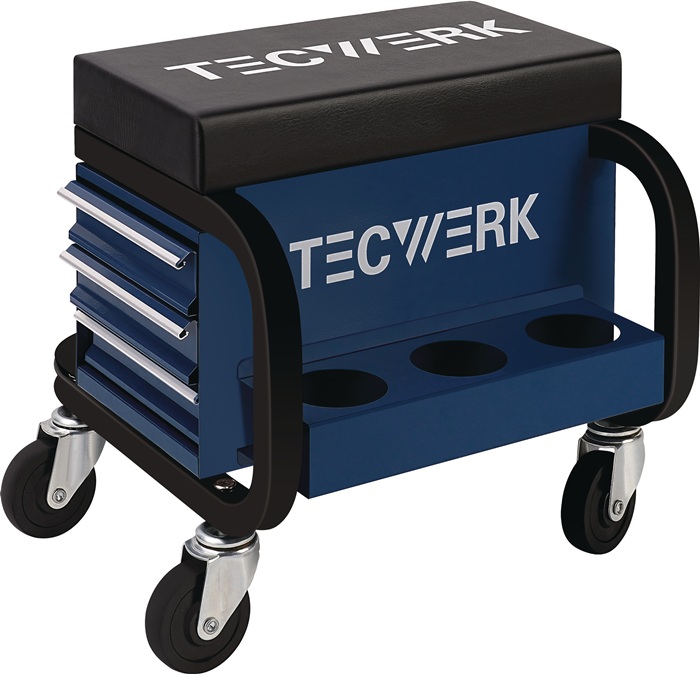 Siège à roulettes d'atelier TECWERK avec rouleaux et dépôt