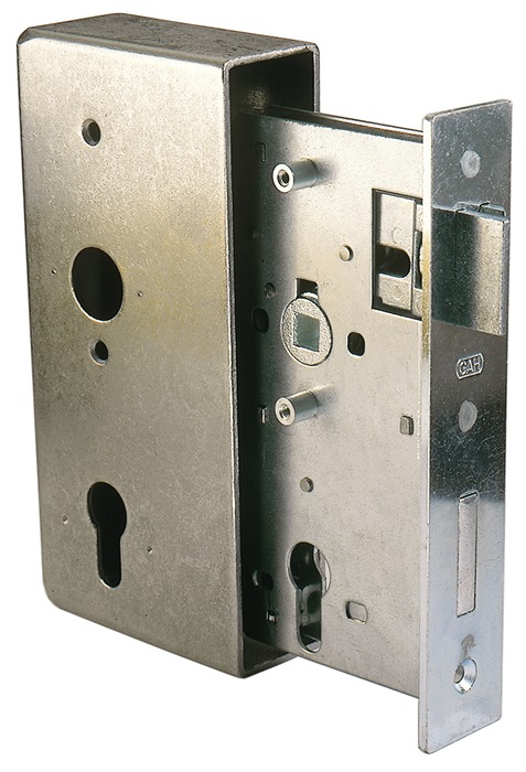Schlosskasten DIN L/R Ma&szlig; A185xB90xC55xE30mm Dornm.55mm GAH - 1