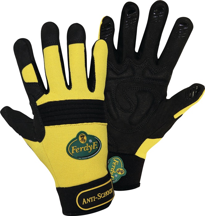 Gant de vélo Anti-Schock taille XXL noir/jaune - LEIPOLD+DÖHLE