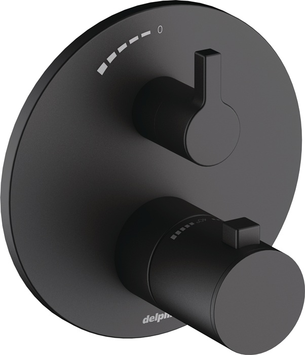 Brause-Thermostat Unterputz schwarz matt 1VerbraucherFeinbauset DELPHIS MIDNIGHT