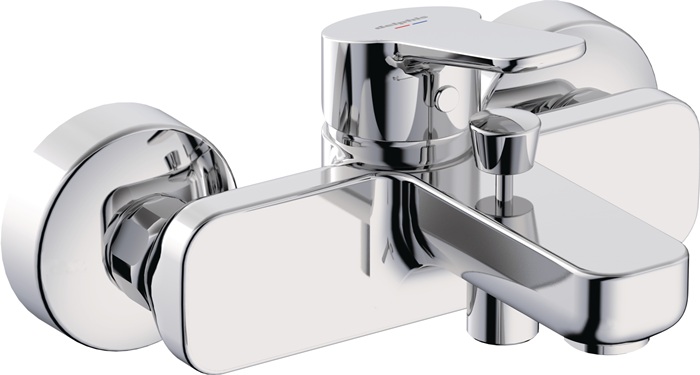 Wannen-Einhebelmischer 145mm Aufputzmontage chrom DELPHIS LIVING