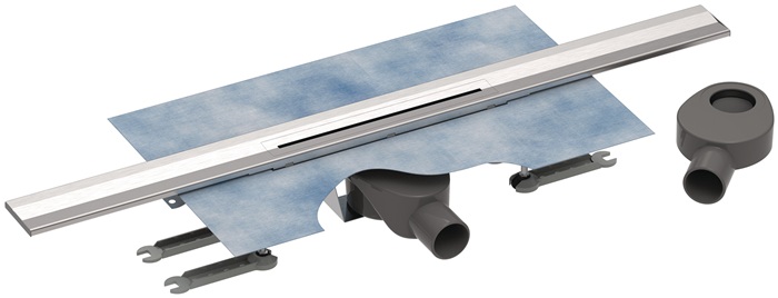 Linienduschrinne 1200x67mm kürzbarer Rinnenkörper gebürstet DELPHIS