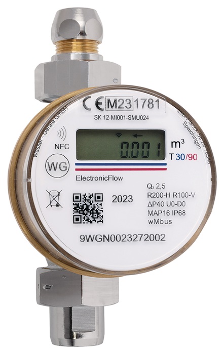 delphisXpert Waschtischzähler elektronisch, Two in One, 1,5 m3/h