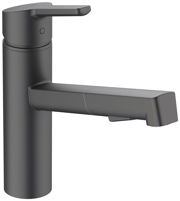 Spültisch-Einhandmischer 220mm schwarz-matt Hochdruck DELPHIS MIDNIGHT