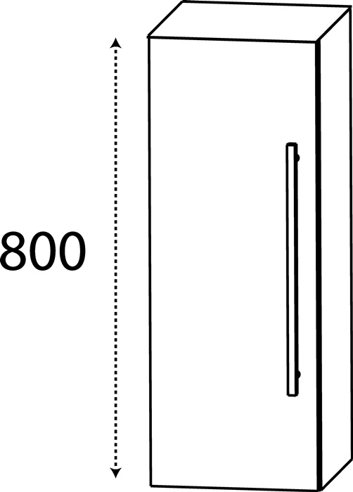Highboard m.Griff 800x300x300mm konf.li.DELPHIS UNIC