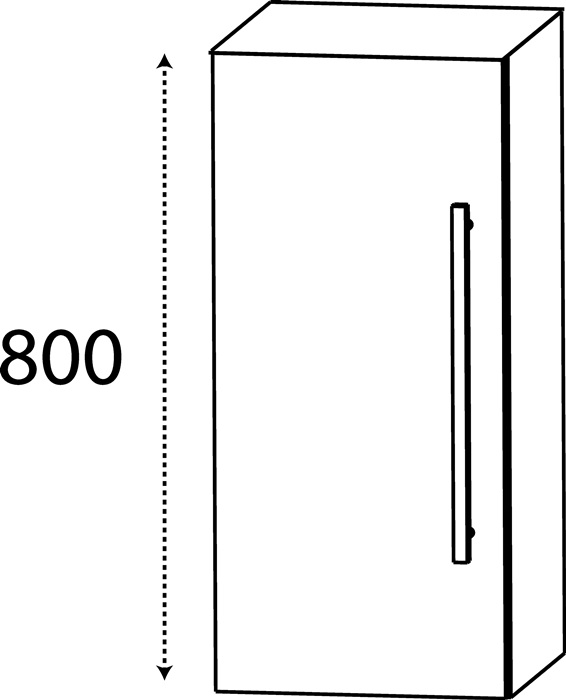 Highboard m.Griff 800x400x300mm konf.li.DELPHIS UNIC