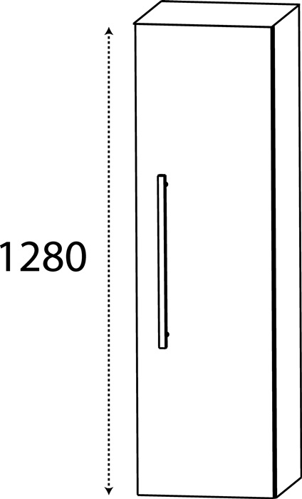 Mittelschrank m.Griff 1280x400x300mm konf.re.DELPHIS UNIC