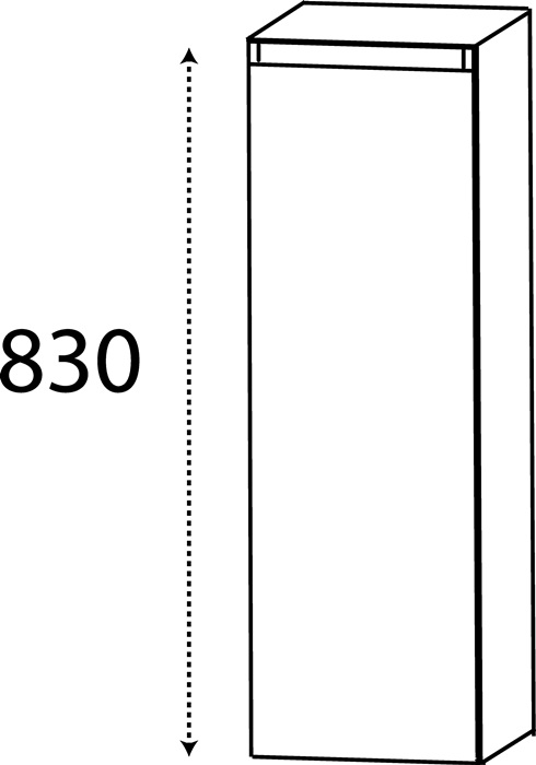 Highboard m.Griffmulde 830x300x300mm konf.re.DELPHIS UNIC